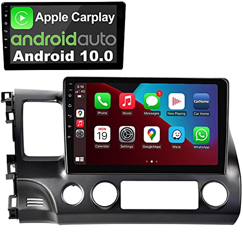 IYING Android 10 Car Stereo for Honda Civic 2006-2011 Wireless CarPlay & Wired Android Auto Car Multimedia Player AM/FM Radio GPS Navigation Bluetooth WiFi in-Dash Head Unit