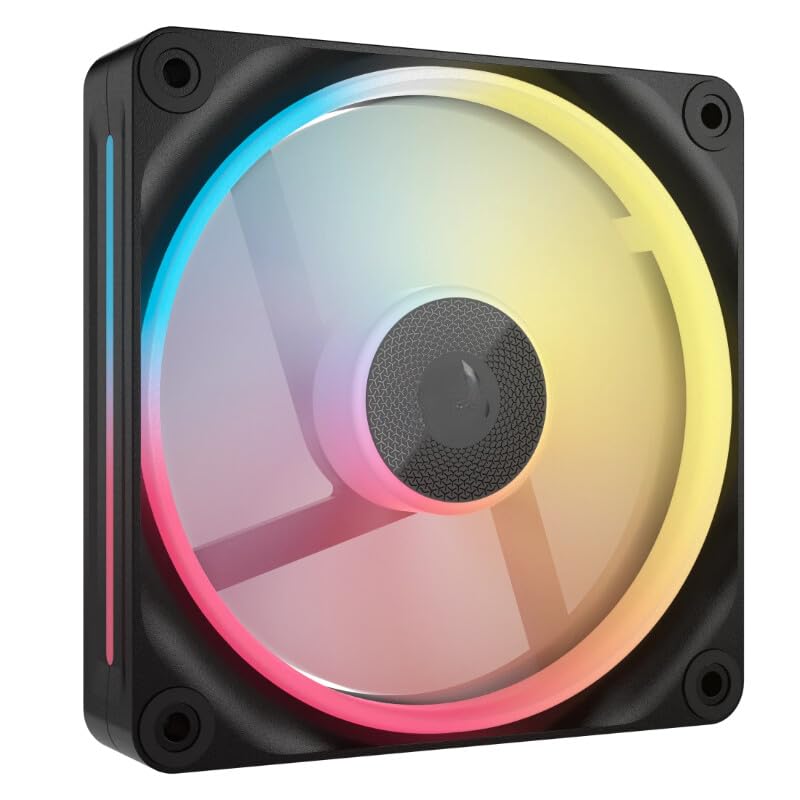 Ventilador - ventilador auxiliar de 120 mm, RGB, diseño negro, compatible con ICUE, ideal para mejorar la refrigeración del sistema.*