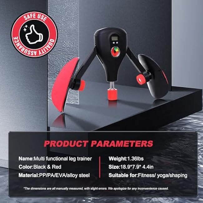 Thigh & Upper Body Exercise Equipment 77 LB, Adjustable Leg and Inner Thigh Strength Home Workout, Upper Body Exercise for Chest, Shoulder, Forearm, Bicep and Arm, Kegel Pilates for Men / Women