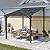 Shintenchi 10 x 10FT Wall-Mounted Metal Gazebo Pergola,Outdoor Sloped Roof Hardtop Patio Gazebo,Heavy Duty Awnings for Patio,Backyard,Deck,Garden