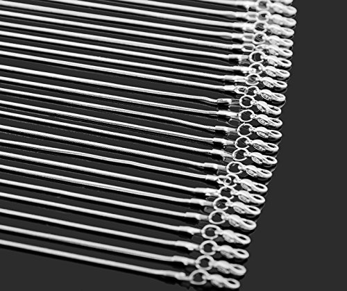 Cmidy CHAIN24-3 24Pcs 18 Inch 925 Silver Plated 1.2Mm Diy Snake Chain Charms Link Necklace thumb #2
