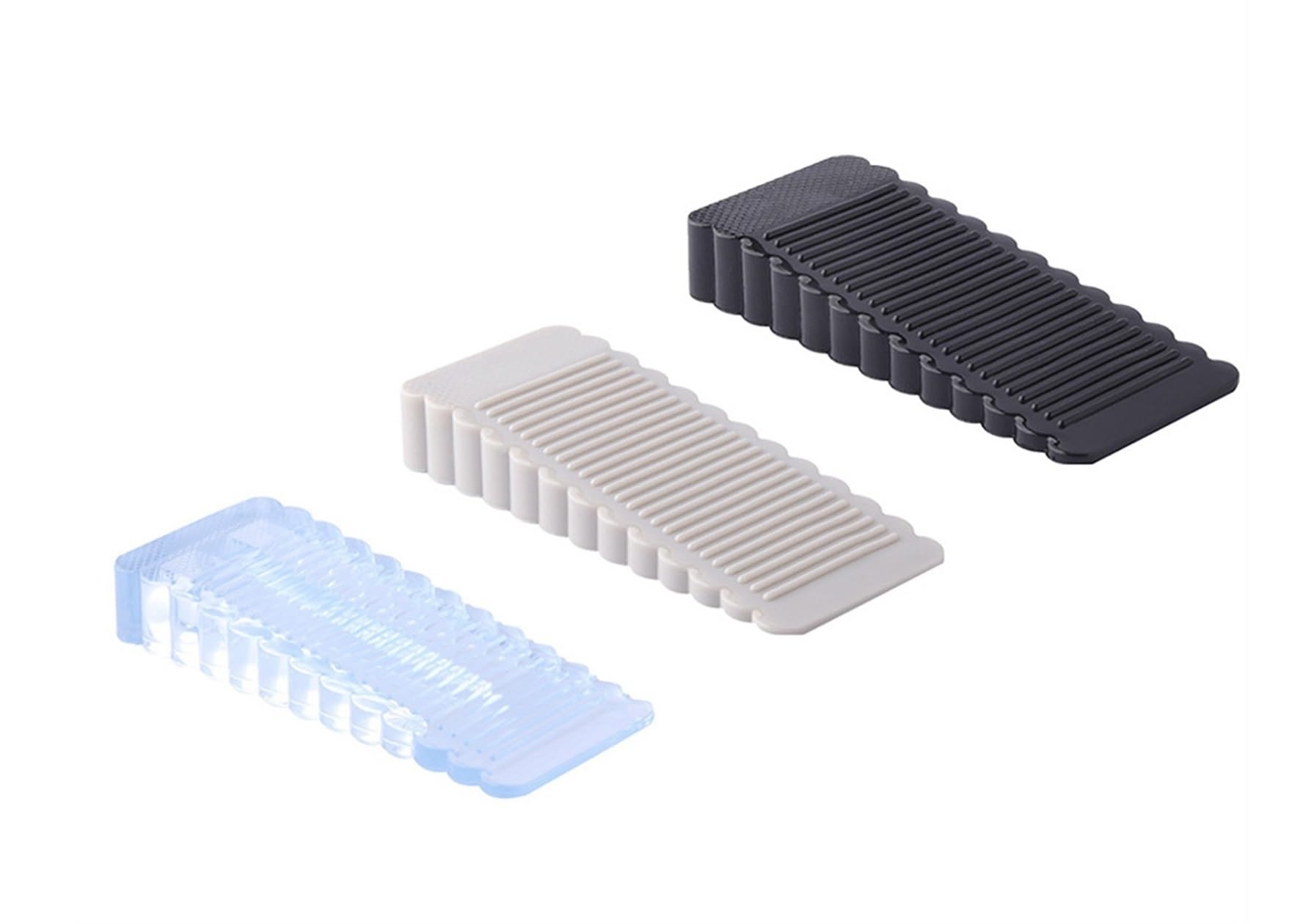Butée de porte en silicone gris amortisseur anti-collision réutilisable pour bureau et maison