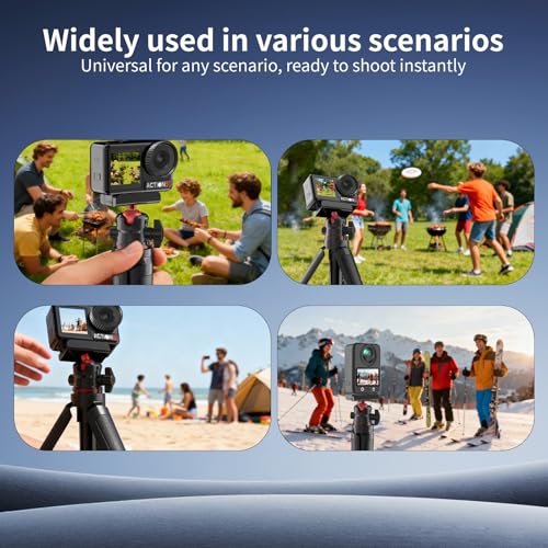 Image of Portable 360Rotating vlog Action Camera Selfie Stick with Magnetic Camera Mount Tripod Stand for DJI Osmo Action 5 /Action 4 /Action 3 DJI 360 Accessories
