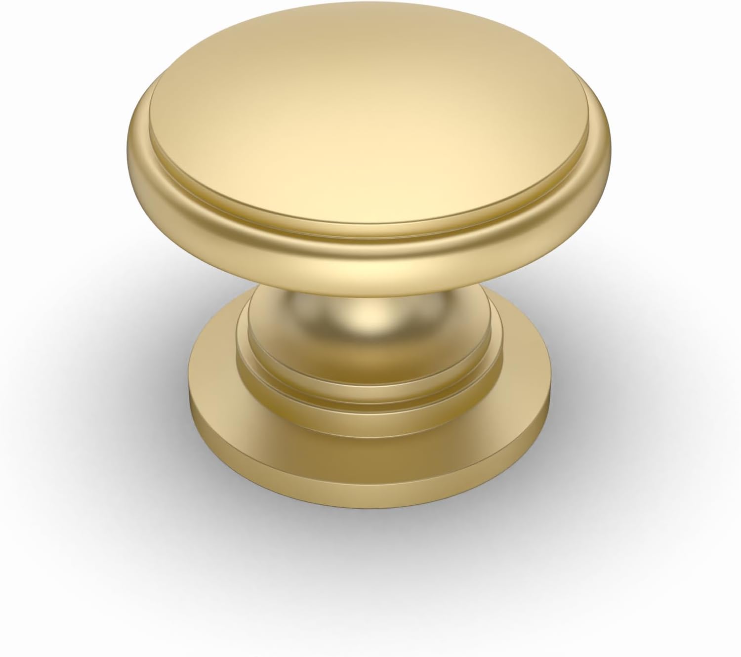 Amerdeco 10 Pack Brushed Gold Cabinet Knobs Single Hole Cabinet Handles 2 Inch Solid Zinc Alloy Round Drawer Knobs Cupboard and Kitchen Hardware AM048