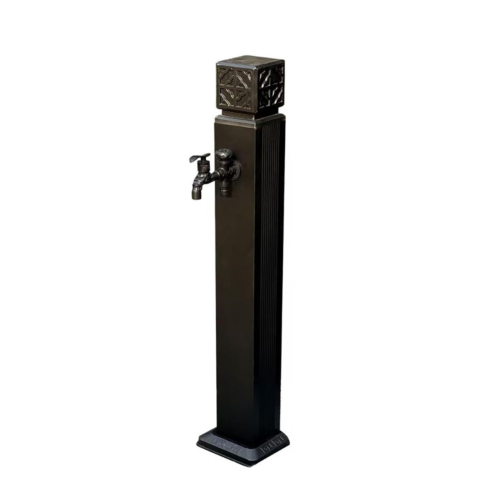 Genérico Columna de Agua Independiente de Aluminio con Grifo - Soporte anticongelante para Manguera de jardín para riego y Lavado, Negro, 100 x 163 cm - Solución Duradera para hidrantes Exteriores