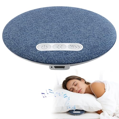 Vibbang Pillow Speaker Bluetooth Under Pillow Speaker Bluetooth with White Noise and Sleep Timer Ultra Thin Portable Mini Speaker for Side Sleepers Insomnia Travel for Mum Men