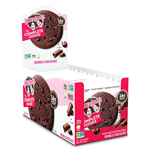Lenny & Larry's The Complete Cookie, Double Chocolate Chip, Soft Baked, 16G Plant Protein, 4 Ounce Cookie (Pack Of 12) & The Complete Cookie Snack Size, 8G Plant Protein, 2 Ounce Cookie (Pack Of 12) #TOP2