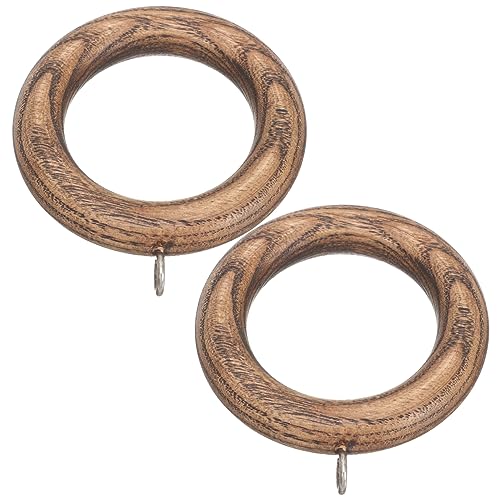ABOOFAN 2pcs Wooden Roman Curtain Smooth Sliding Easy to Install Decorative Hooks for Heavy Lightweight Curtains for Home Hotels Restaurants
