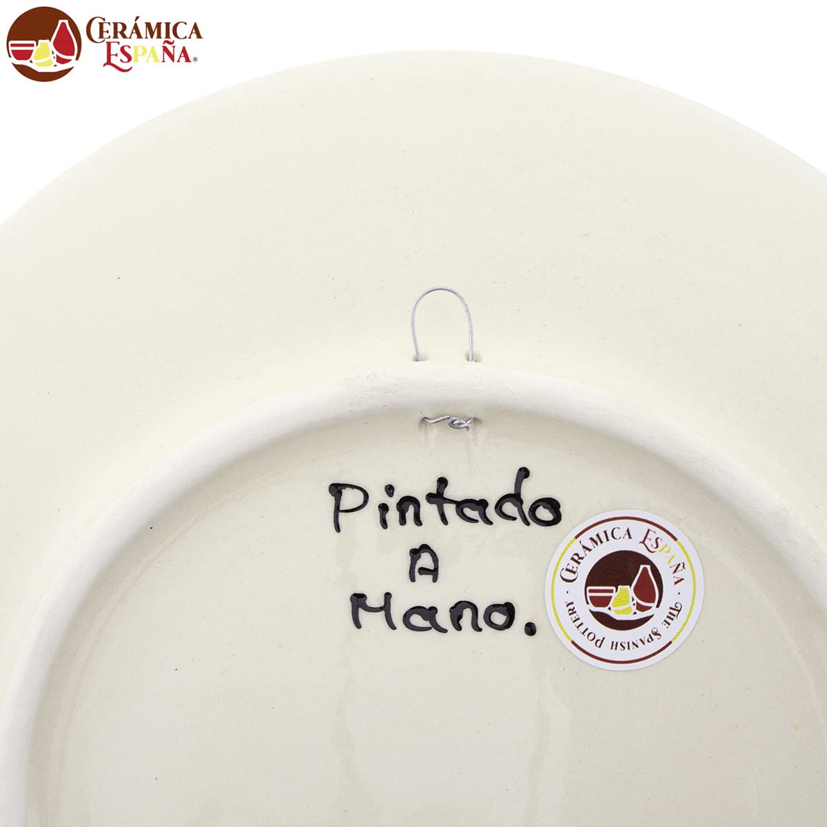 CERÁMICA ESPAÑA | Plato Decorativo de Pared | Cerámica Hecho a Mano | Modelo D04 | 35x35x5 cm