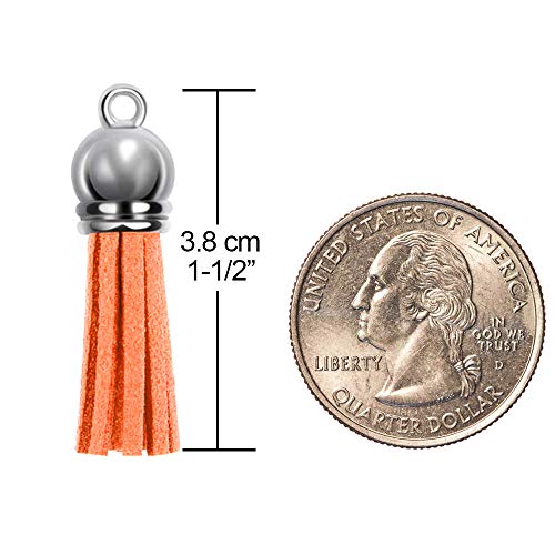 SIQUK 160 Pieces Keychain Tassels Leather Tassel Bulk for DIY Keychain and Craft, 32 Colors3