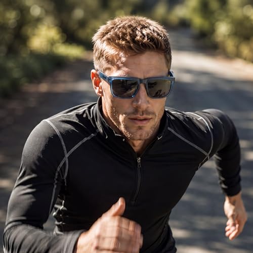 Image of STGATN Big Head Sunglasses for Men - 155MM for Large Wide Heads Men's TR90 Ultralight UV400 Protection Glasses