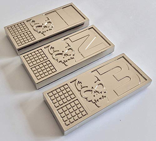  Super6props Rogue Trooper Biochip Set di 3 (Casco, Gunnar e Bagman) 70mm x 30mm x 7mm
