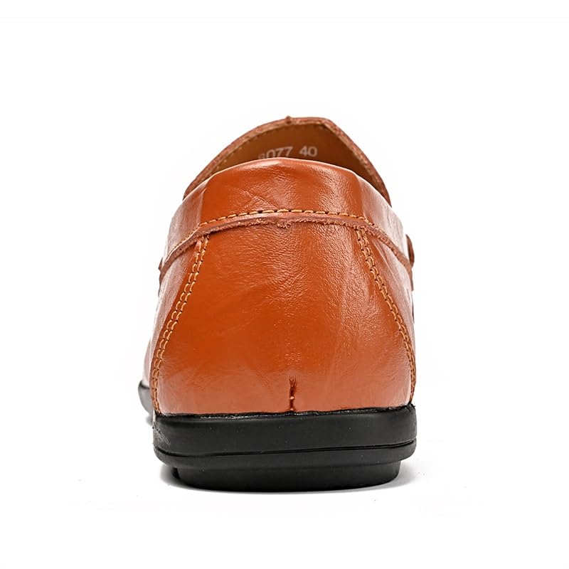 Mens Loafers Round Toe Faux Leather Loafer Shoes Flat Heel Anti-Slip Slip Resistant Walking Slip-ons4