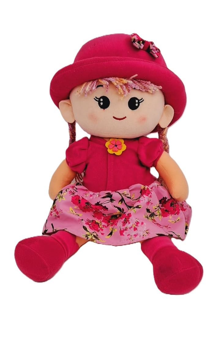 NATKHAT Soft Doll with Cap - 45cm | Plush Toy for Kids | Cute and Cuddly Stuffed Doll for Toddlers and Children, Pink (B0D6VL637D) Amazon Price History, Amazon Price Tracker