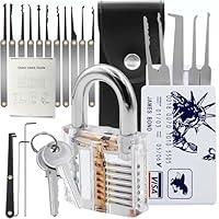 BI CLHS Waterproof Door Knockers Lock Kit with Keys Pick for Shed, Gate Set,Padlock Lock Set with Keys Outdoor Solid Brass Keyed School Gym Locker, Fence, Toolbox, Hasp Storage Picking KUT01 (Black)