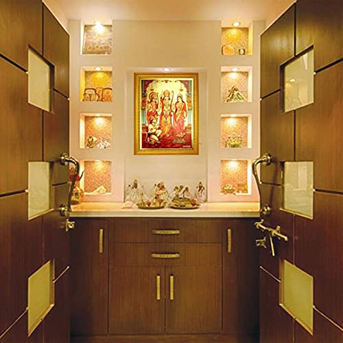 Image of ADA Handicraft Aluminum Plated Wood Photo Frame (35 x 25 x 1 cm, Multicolour),Wall Mount