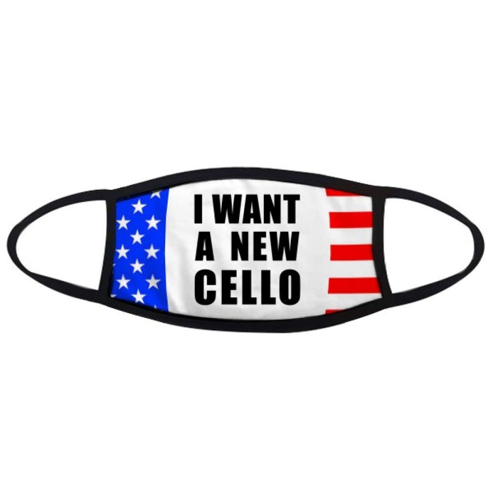 Masque Violoncelle Art Déco chaud et lavable motif étoiles drapeau