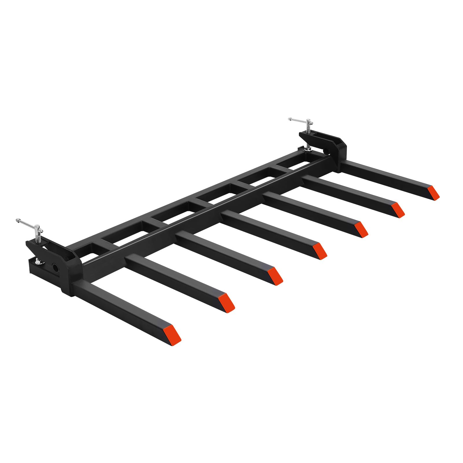 VEVOR 68.5" Clamp on Debris Forks for Buckets, 7 Fork Tines, 4560lbs Load Capacity, Heavy Duty Pallet Forks for Tractor Loader Skid Steer, Bolt on