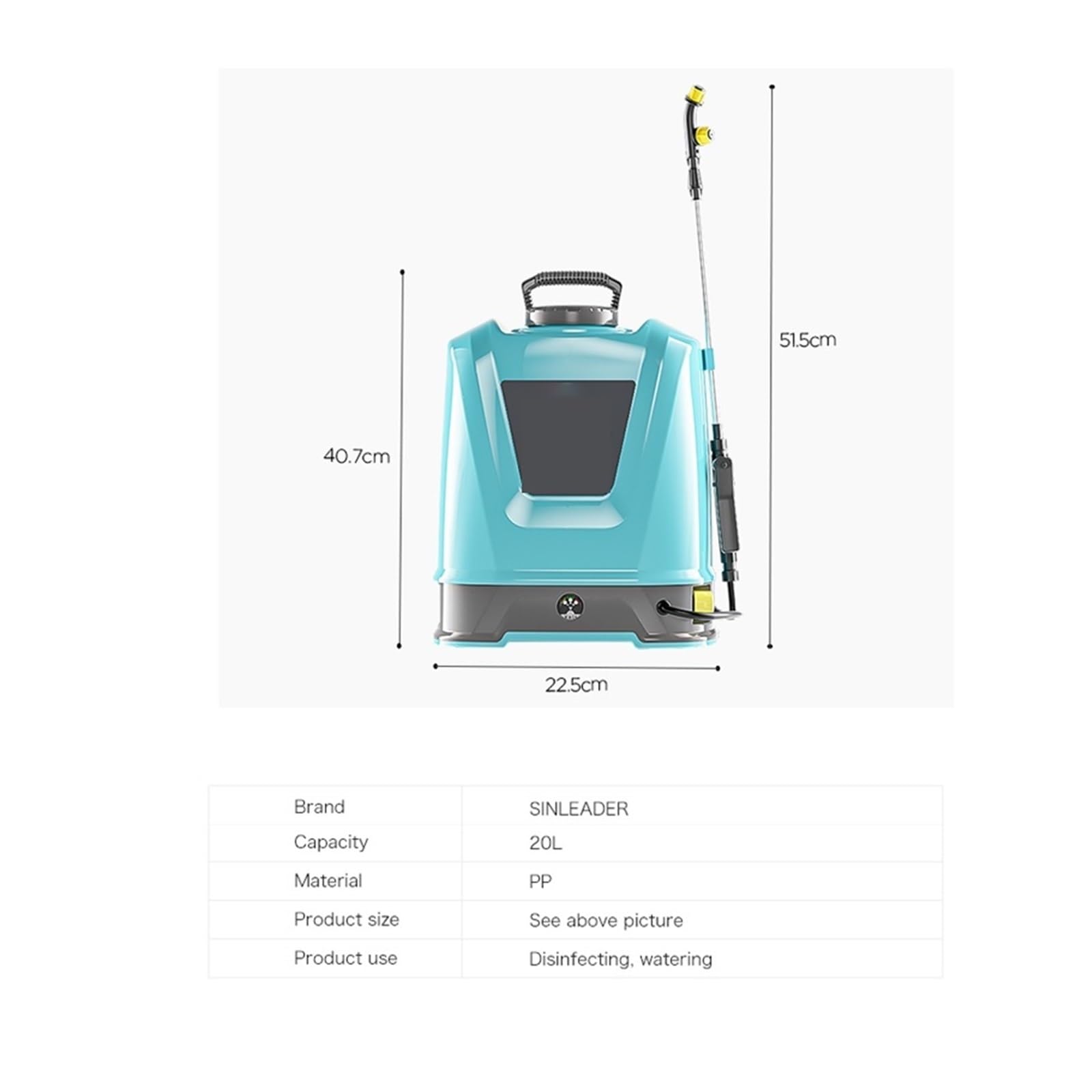 OPFVUJIKX 20L Elektrisches Rührsprühgerät, Elektrisches Rühr-Rucksack-Sprühgerät for Die Landwirtschaft Und Zur Vorbeugung Von Krankheiten