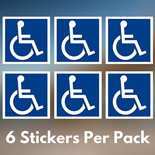 Disabled/Wheelchair Symbol 6 Pack ADA Compliant Handicap Access 3