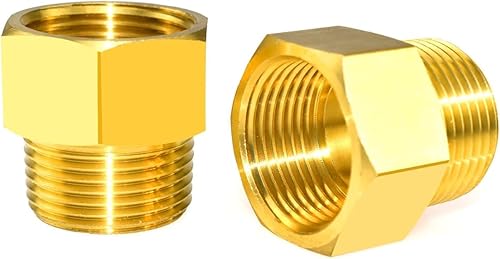 Miniatura 7 de 4 piezas de tubería de latón 14 "NPT hembra rosca tubería x 14 "NPT macho rosca reductor adaptador NPT latón manguera conector
