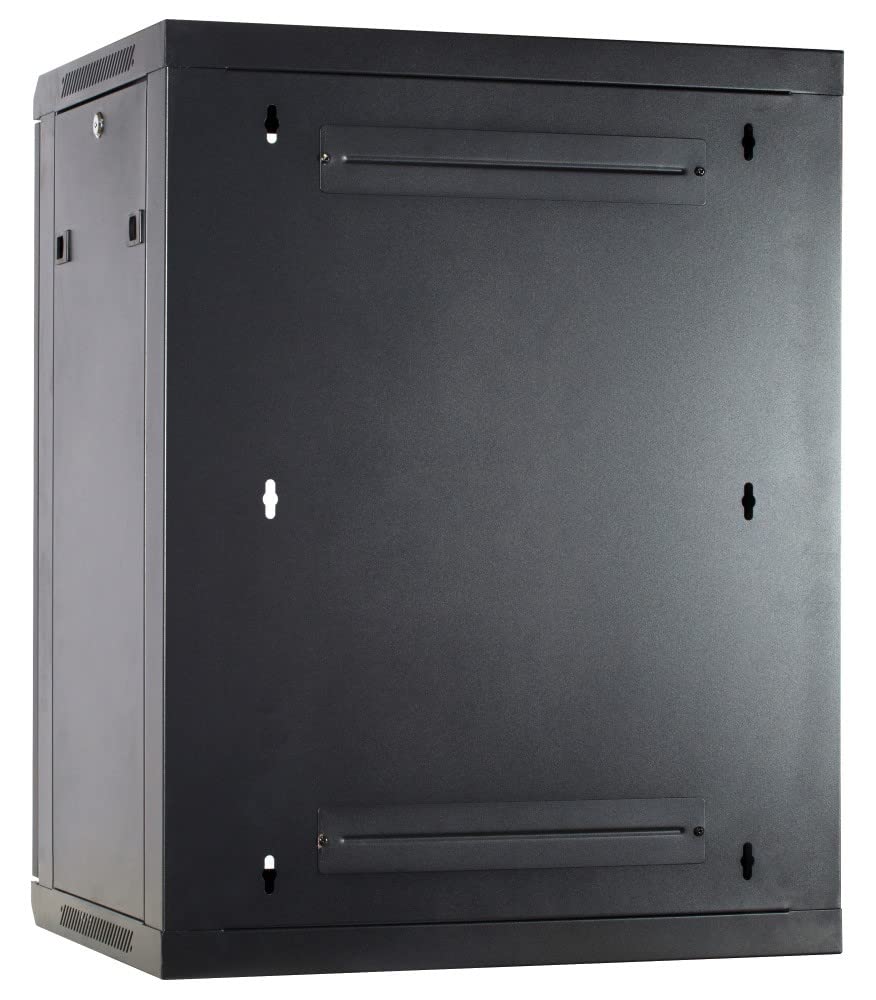 Baie Murale 15U Non assemblée avec Porte en Verre 600x450x770mm - Noir