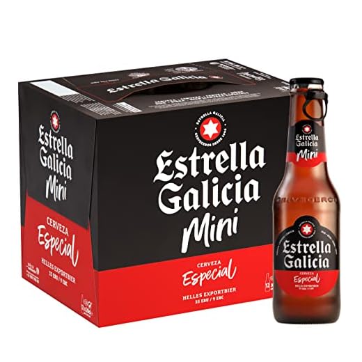 Estrella Galicia Mini Cerveza Rubia Especial, 12 x 20cl