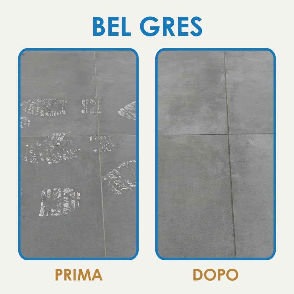 GEAL BEL GRES. Detergente Rigenerante Specifico per Pavimenti in Gres Porcellanato. 1 Litro