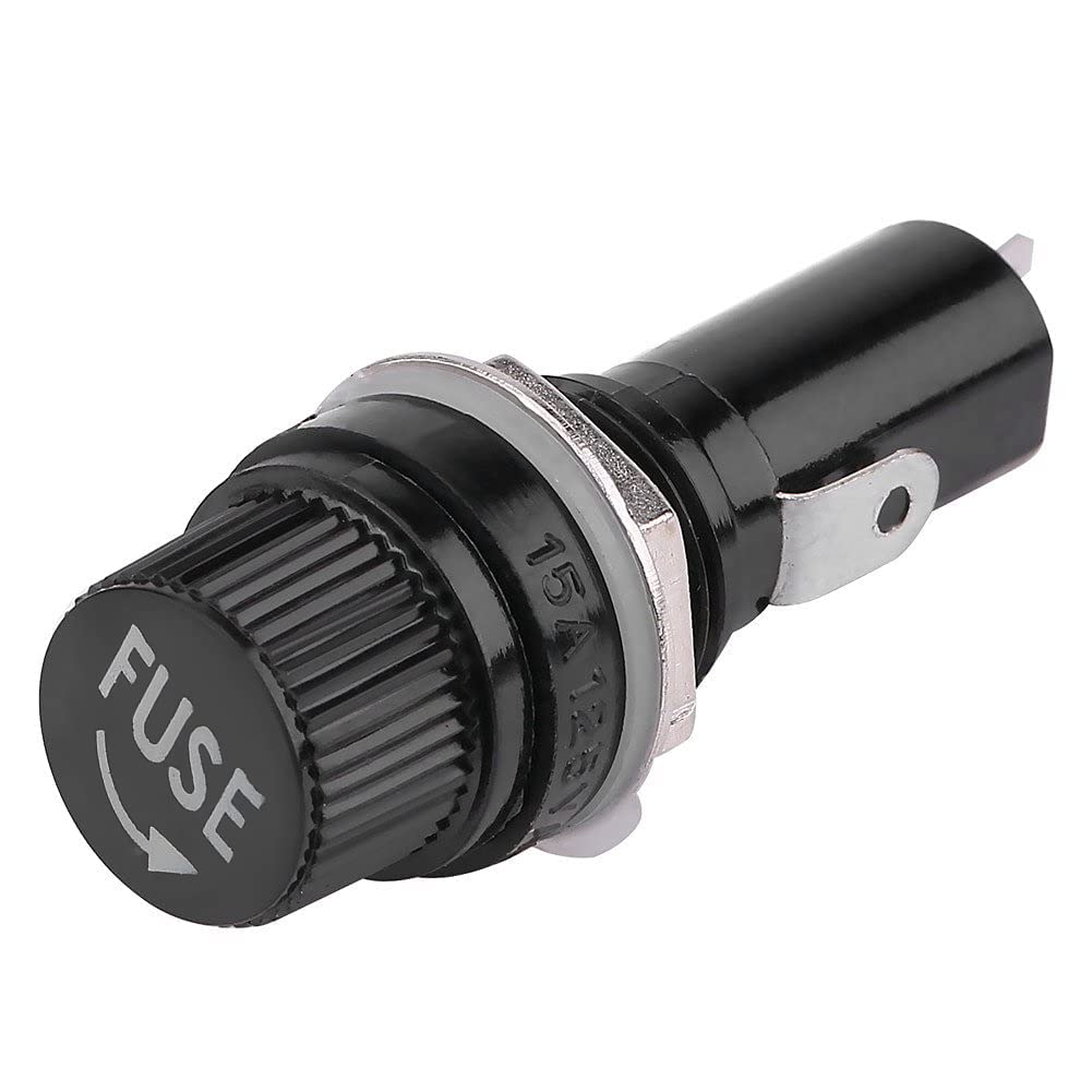 10 Porte-Fusibles à Montage Panneau 5x20mm - 10A 250V, Pour Équipements Électriques, Moto, Auto, Camion