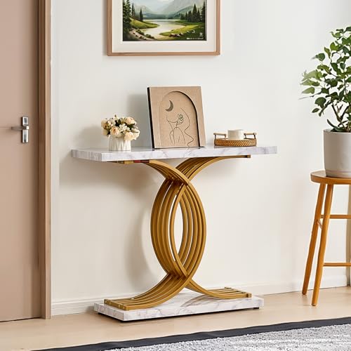 VEVOR Narrow Console Sofa Table, 39.4 inches Behind Couch Table, 1-Tier Long Entryway Table and Skinny Hallway Table, Narrow Sofa Table with Metal Frame, for Entryway, Hallway, Living Room & Bedroom by VEVOR - Used condition - CA$96.37