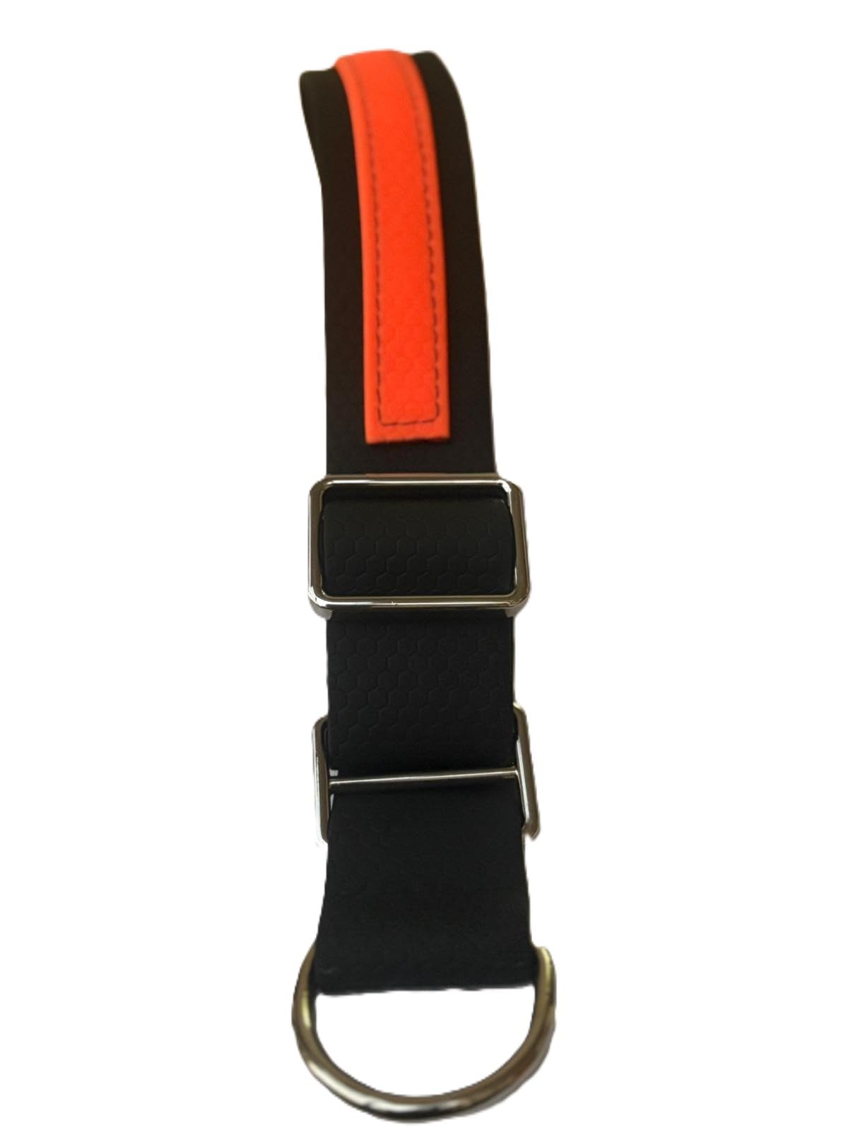 collare a scorrimento limitato BIOTHANE-HEXA (NERO-ARANCIO FLUO, L)