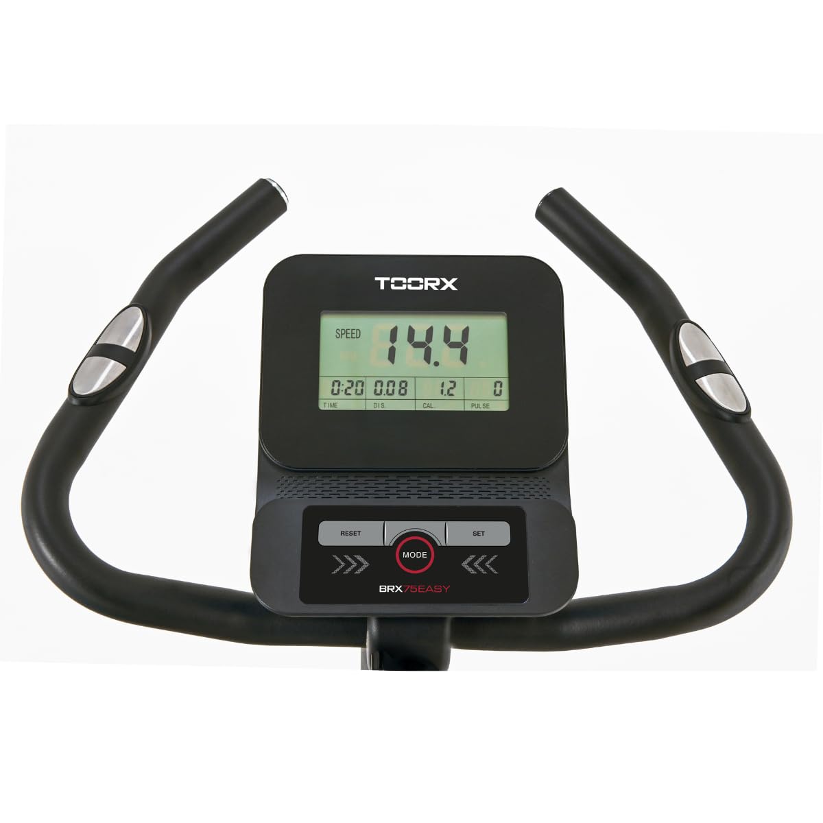 TOORX BRX-75 EASY [Cyclette Magnetica Volano 9kg Resistenza 12 Livelli] Bici da Camera Indoor Bike Cardio LCD RPM Hand Pulse Sella Regolabile Accesso Facilitato HomeGym Palestra Silenziosa Compatta
