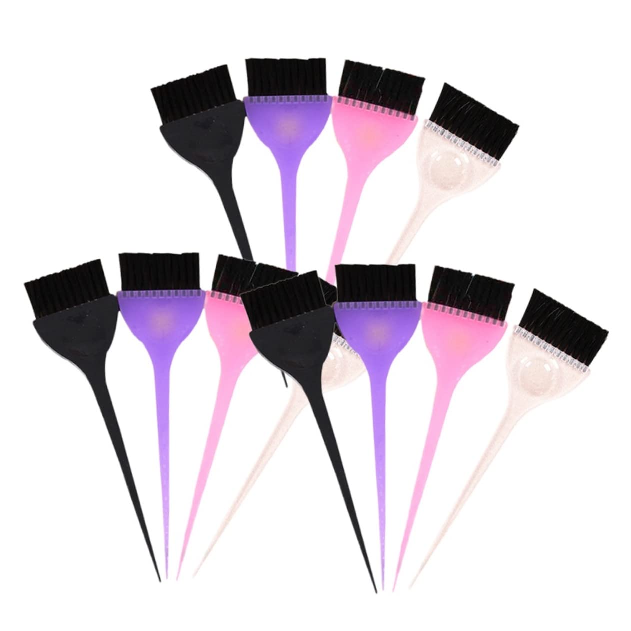 TOVINANNA 12pcs Hair Dye Brush Set Coloring Kit Barber Tool Salon Accessories Hair Color Applicator Random Color