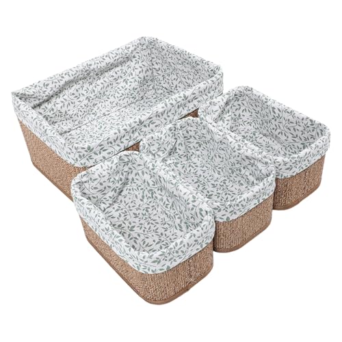 Paniers à jouets tressés lot de 4 avec étagère pour rangement chambre