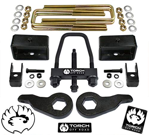 TORCH 3" Front 3” Rear LIFT Kit For 1999-2007 Chevy Silverado GMC Sierra 4X4 4WD 6 LUG Shock Extenders w/ Tool GM 1500