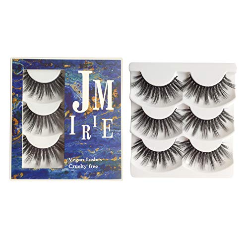 JIMIRE 3D Fake Eyelashes Dramatic Lashes Pack High Volume False Lashes 3 Pairs (Seductive)