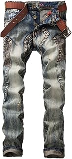 メンズバイカースキニージーンズメンズロコモティブジーンズメンズデニムパンツスリムフィットパンツ