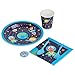 Astronaut and Outer Space/Solar System/Rocket Party Supplies- Includes Large Premium Strength Dinner Plates, Cups, Napkins, Forks and Spoons for 24 Guests with a Birthday pin