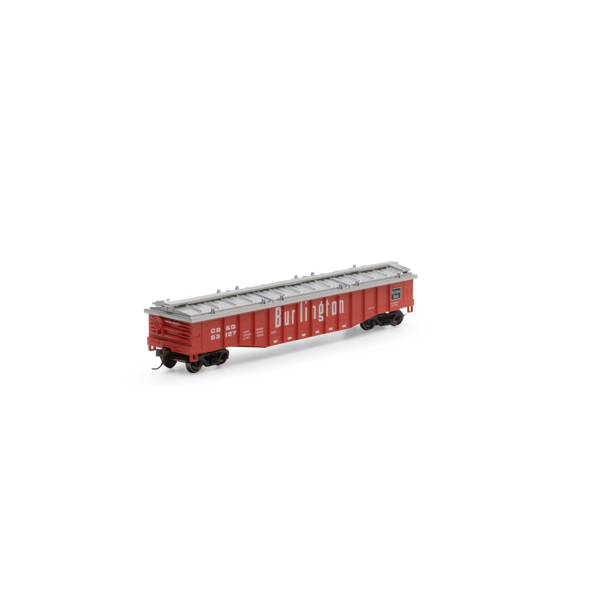 Roundhouse HO 50' Covered Gondola CB&Q #83127 RND82109 HO Rolling Stock