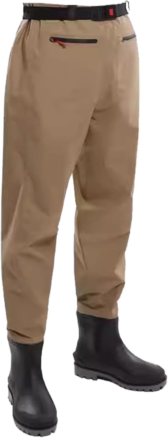 Wodery wędkarskie dla mężczyzn Męskie spodnie wodoodporne, spodnie puchowe khaki, spodniobuty do sadzenia ryżu, spodnie przeciwdeszczowe do łowienia i wędkowania(6.5)