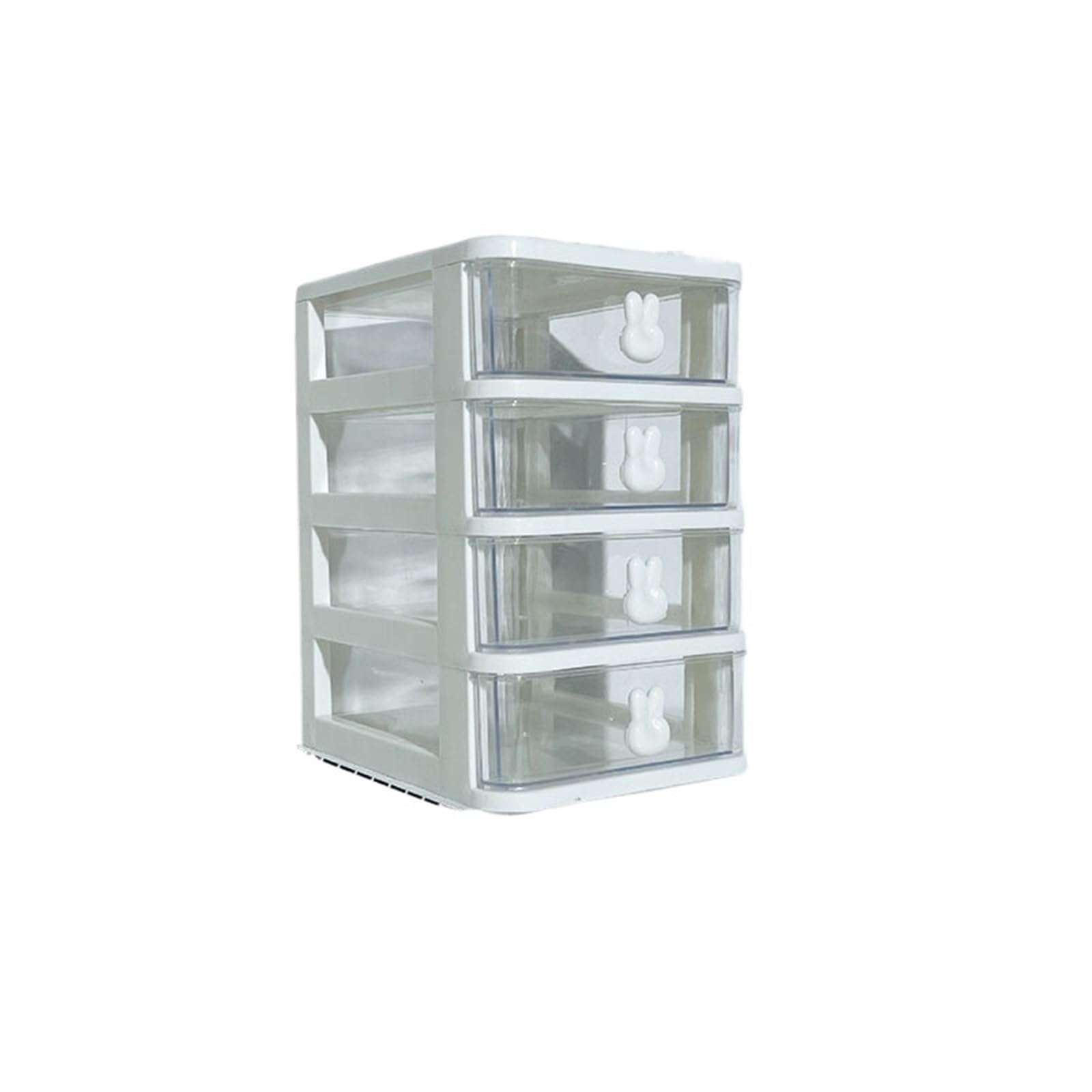 XUCZHAI Multifunctional Desktop Storage Drawer Box With Holder Rack Multi-layer Jewelry(Four layers white)