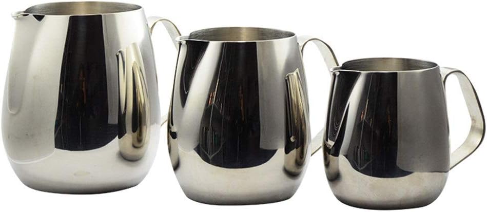 Milk Frothing Pitcher Steaming Pitcher Stainless Steel Milk Jug for Making Coffee for Coffee Latte Art(350ml)