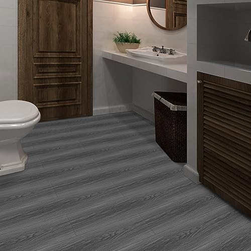 Peel And Stick Flooring Wood Plank Vinyl Flooring 35.4 In X 5.9 In Super Easy To Install 10 Pieces #TOP3