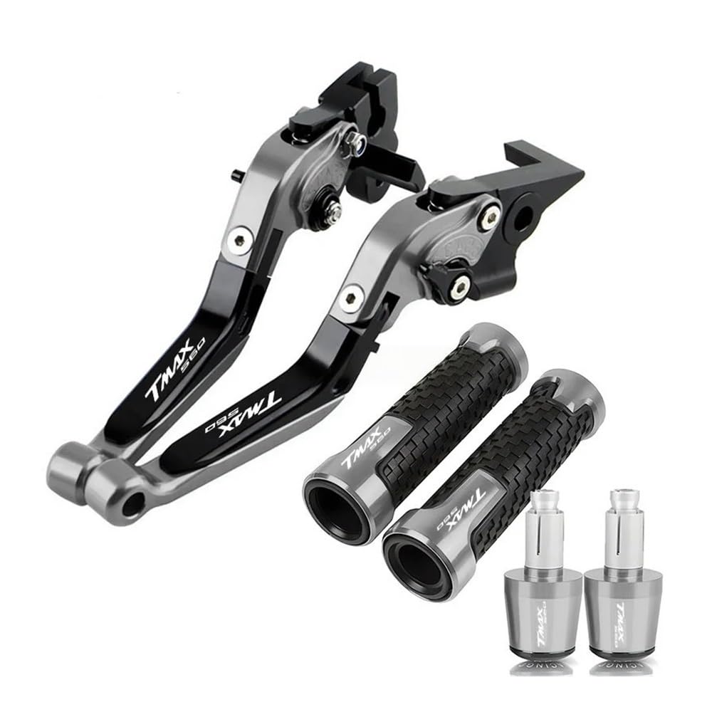 XVAsdgAER for Ya&maha T-MAX 560 2019-2020 Motorcycle CNC Accessories Brake Clutch Levers Handlebar Hand Grips Ends(D)