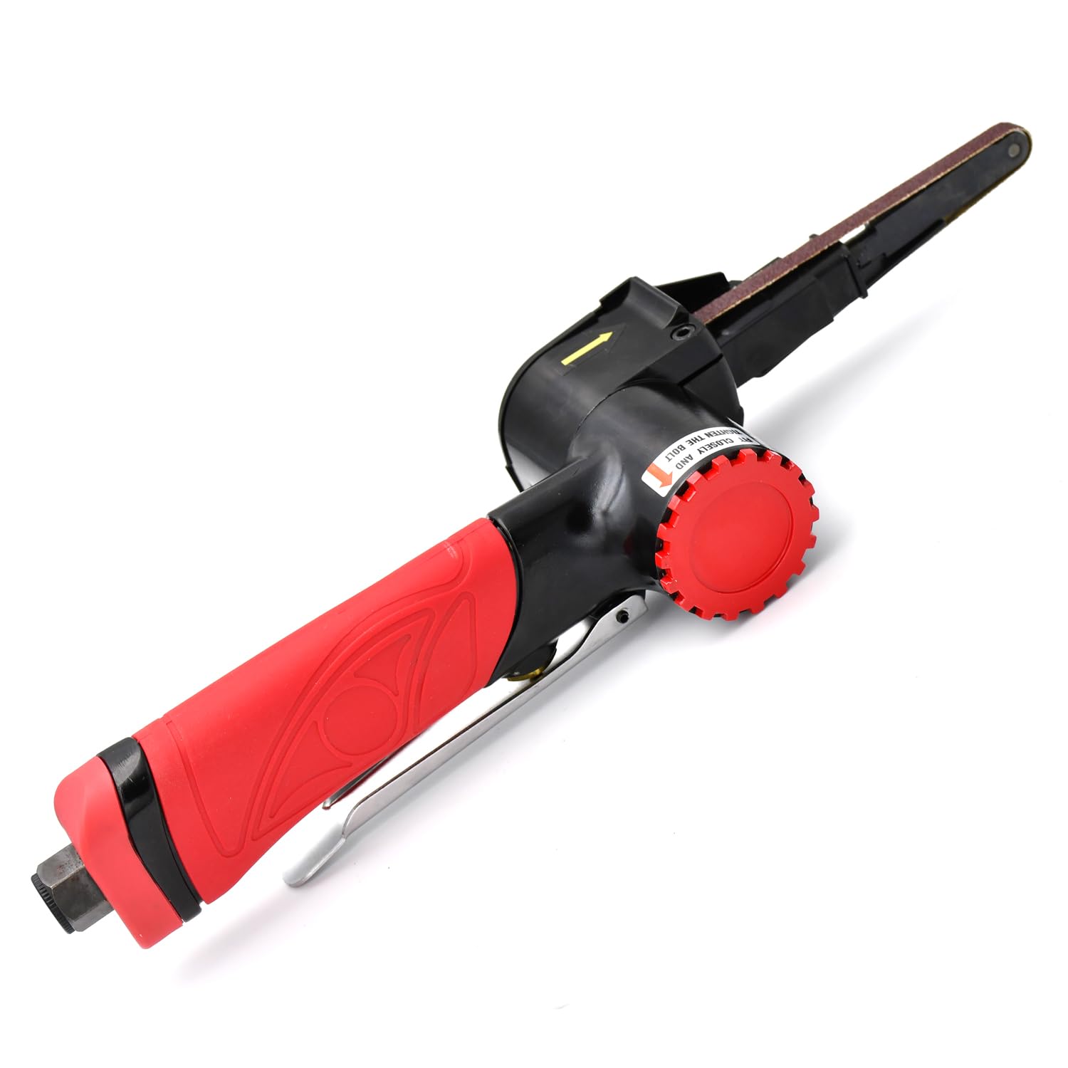 Pneumatic Tool Air Belt Sander,Air Belt Sander (6 mm) for Metal Finishing Deburring,with 20pc Belts