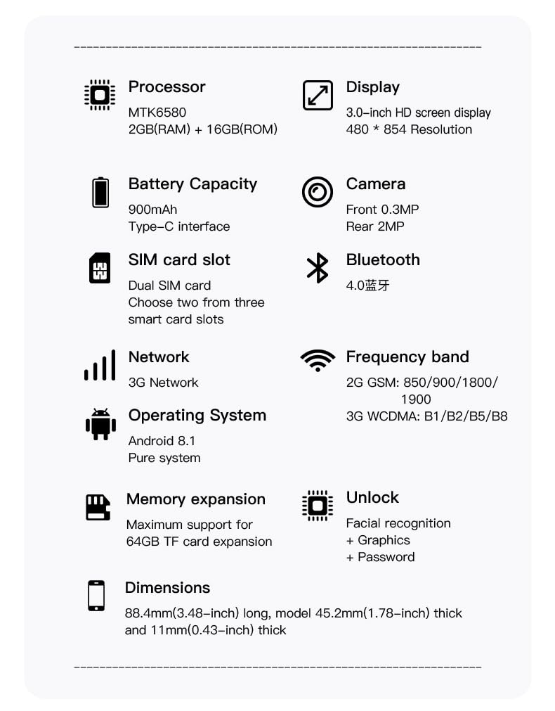 A17 Mini Compact Smartphone, 3.0-Inch HD Display, Android OS, 900mAh Long-Lasting Battery, HD Rear Camera, Pocket-Sized Unlocked Phone, Ideal for Backup & Travel (Orange) | 3.0-Inch, HD Display, Android 15 OS, 900mAh — view 2