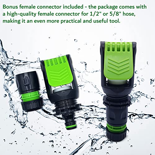 Tap Connector Adapter Mixer Indoor and Outdoor, Black / Green - Image 2