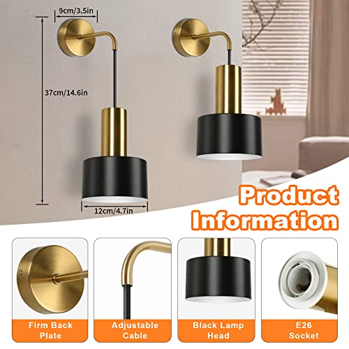 Verron L2005-1BK Set Of 2 Battery Operated Wall Lights thumb #5