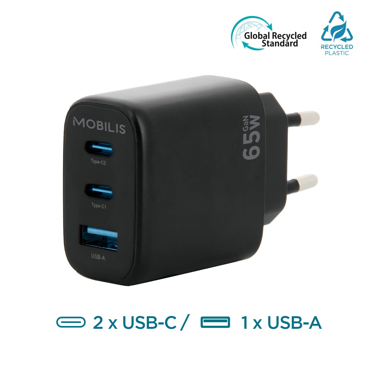 Cargador de Pared Mobilis Negro 65 W