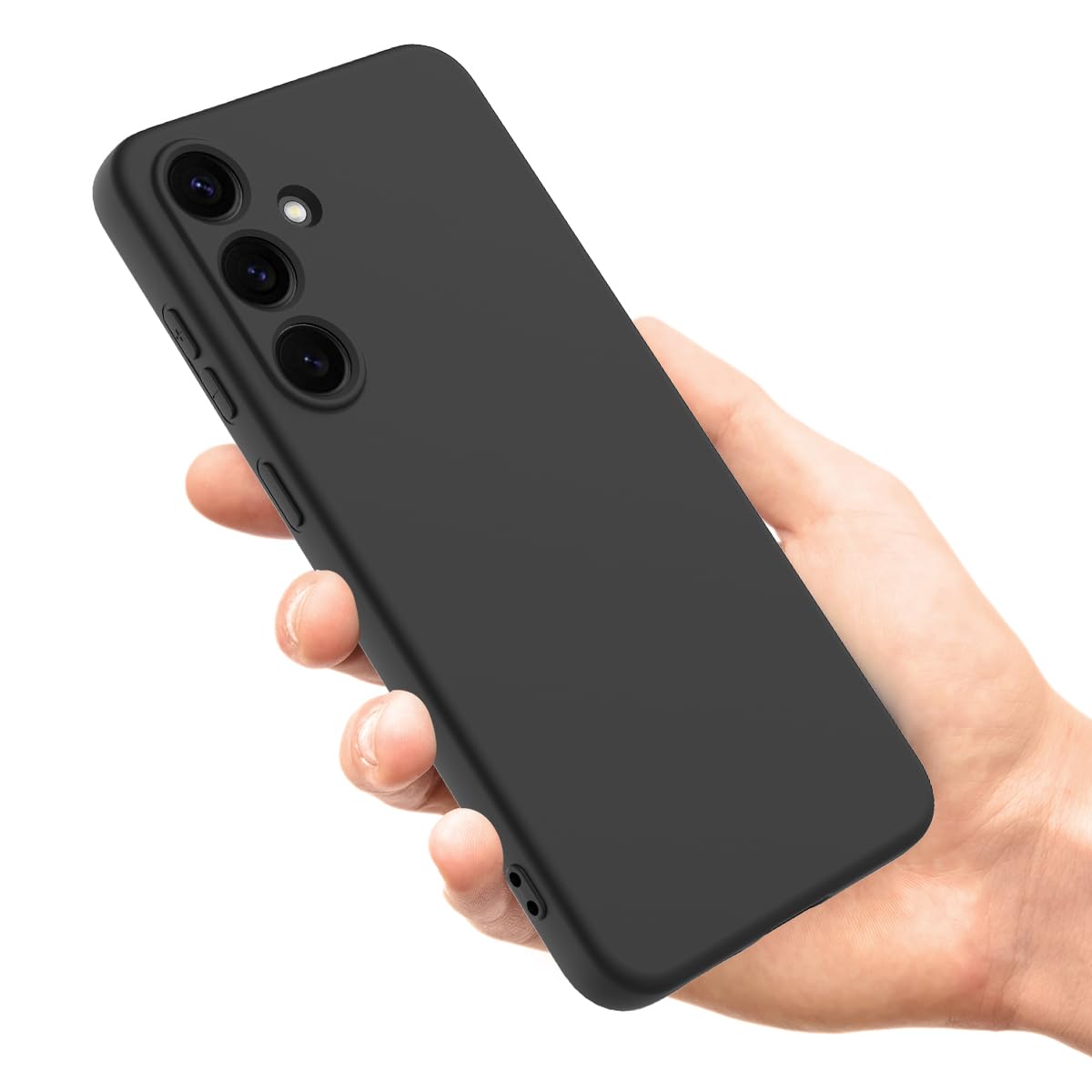 Silicone Phone Case for Oneplus N6x, Black | Smooth Silicone, Camera Protection, Raised Screen Edge, Non-Slip Grip, Soft Skin-Like Texture-image-0